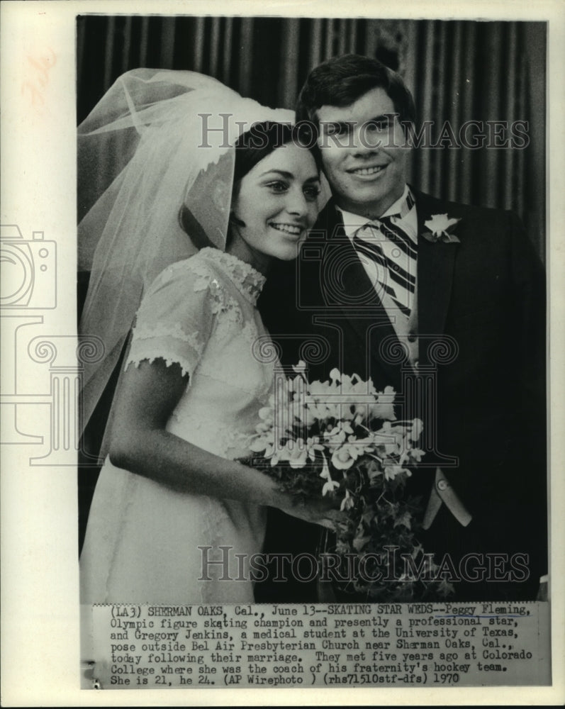 1970 Olympic figure skater Peggy Flemming and Gregory Jenkins marry - Historic Images