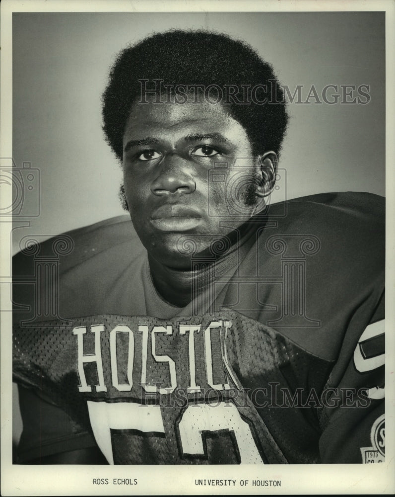 1976 Press Photo University of Houston football player Ross Echols. - hcs04394 - Historic Images