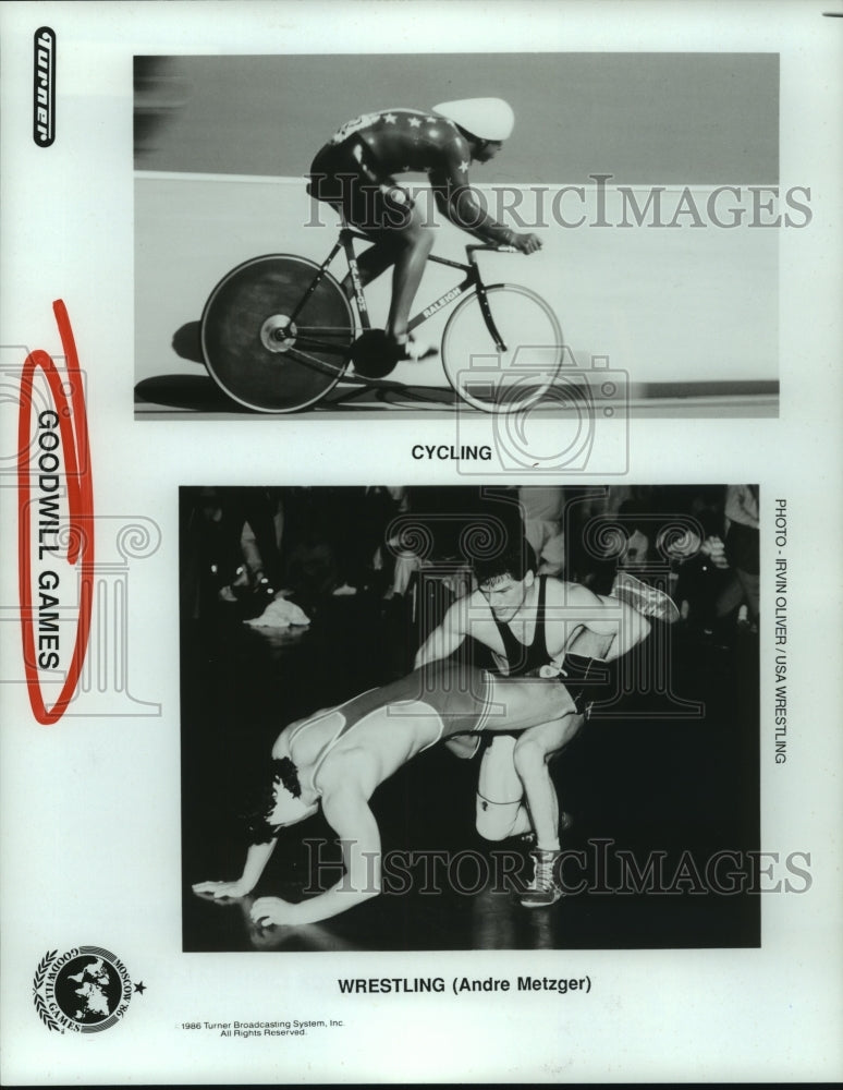 1986 Press Photo Cycling and Wrestling, a few events of the Goodwill Games- Historic Images