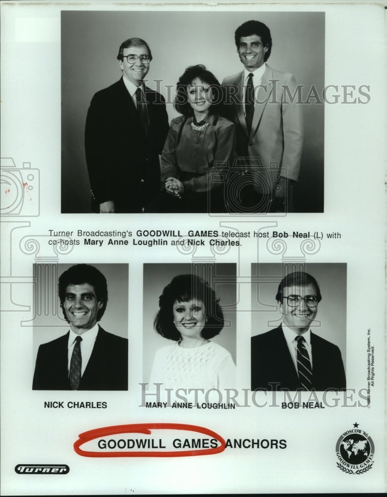 1986 Press Photo Turner Broadcasting's anchors for the Goodwill Games in Moscow- Historic Images