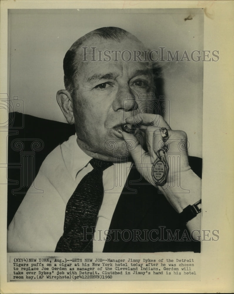 1960 Press Photo Baseball manager Jimmy Dykes chosen to take over in Cleveland. - Historic Images