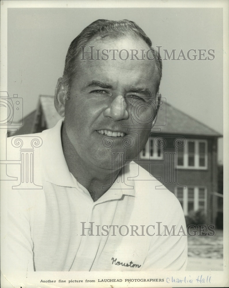 1969 University of Houston football coach Charlie Hall. - Historic Images