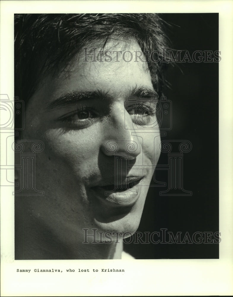 1985 Press Photo Professional tennis player Sammy Giammalve of the United States - Historic Images
