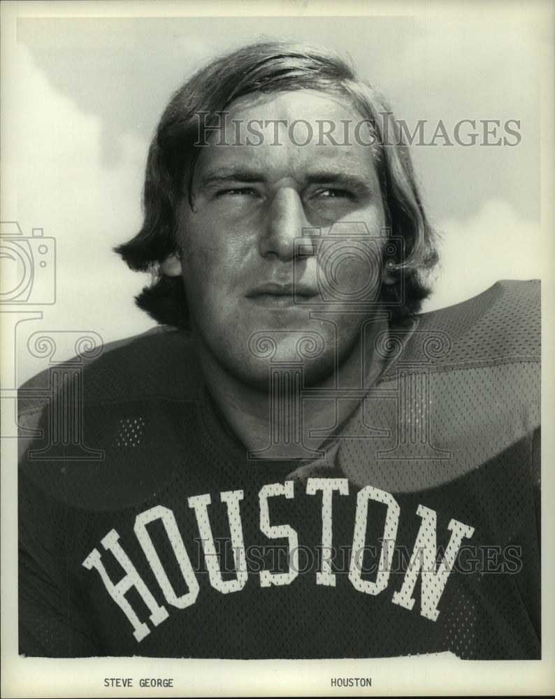 1972 Press Photo University of Houston defensive lineman Steve George. - Historic Images