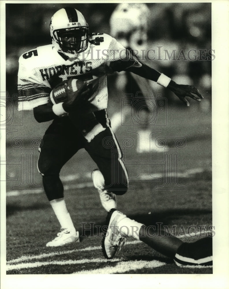 1989 Press Photo Huntsville High School football player Lunsford Bledsoe. - Historic Images