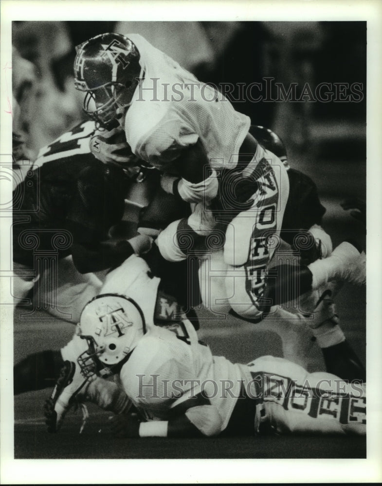 1990 Press Photo Texas High School Freedom Bowl All-Star Classic action. - Historic Images