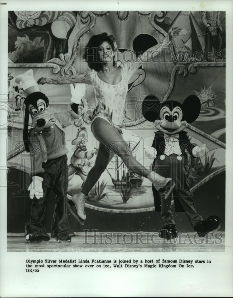 1985 Press Photo Skater Linda Fratianne in Walt Disney&#39;s Magic Kingdom On Ice. - Historic Images