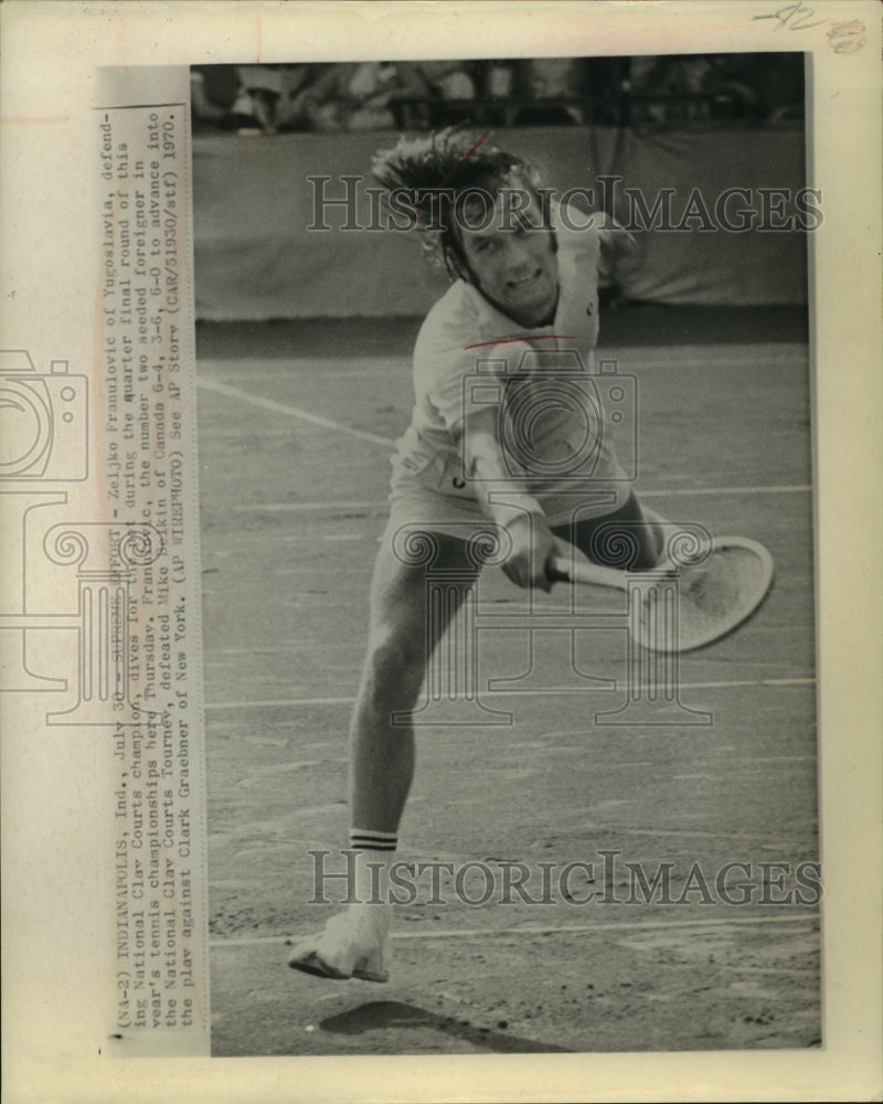 1970 Press Photo Pro tennis player Zeljko Franulovic of Yugoslavia. - hcs05163- Historic Images