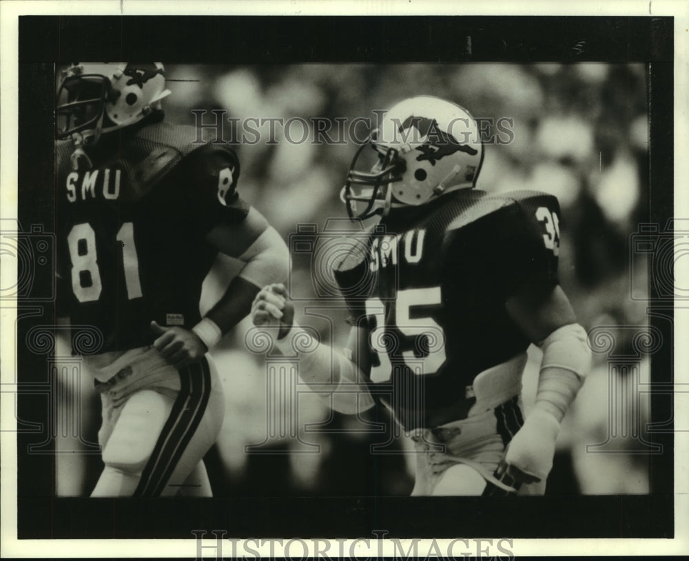 1986 Press Photo Monte Goen plays final game for Southern Methodist University.- Historic Images