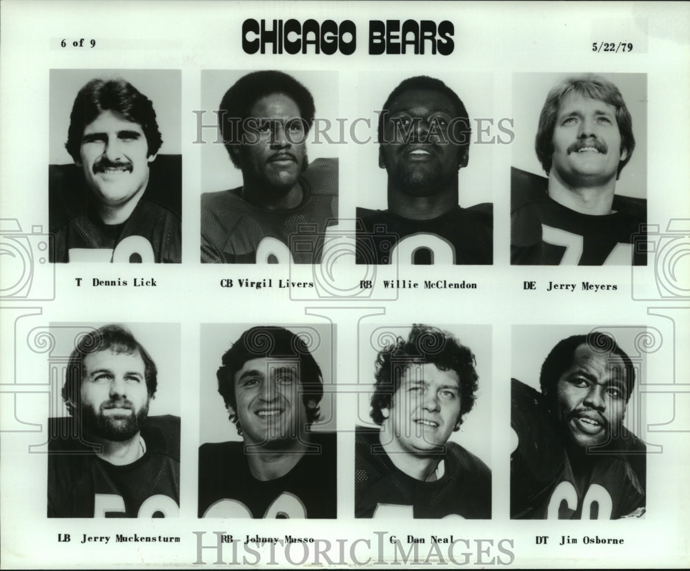 1979 Press Photo Chicago Bears football players. - hcs06998 - Historic Images