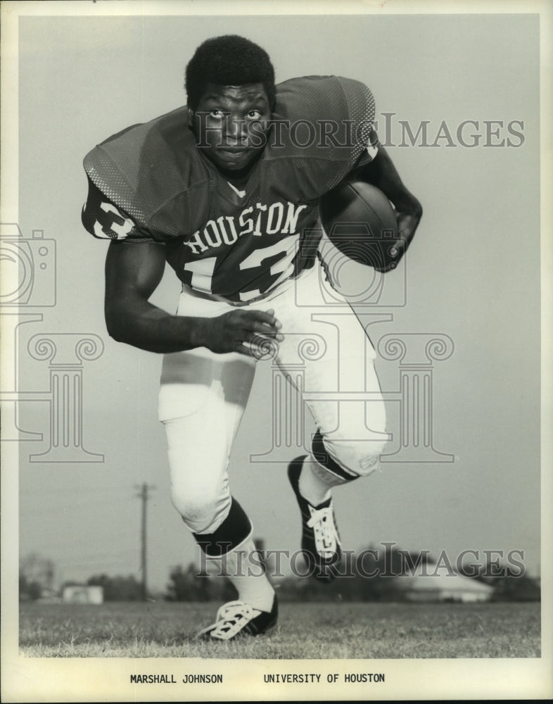 Press Photo University of Houston football player Marshall Johnson - hcs07392 - Historic Images