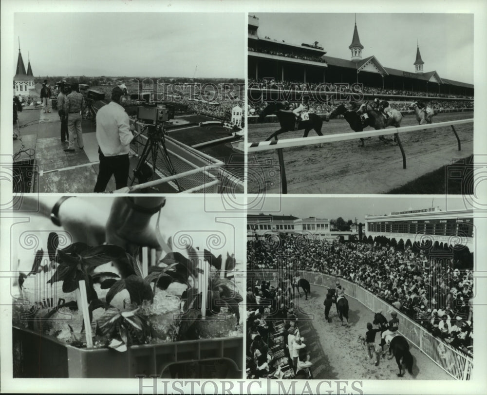 1980 Press Photo Snapshots at Churchill Downs during Kentucky Derby. - hcs08034- Historic Images