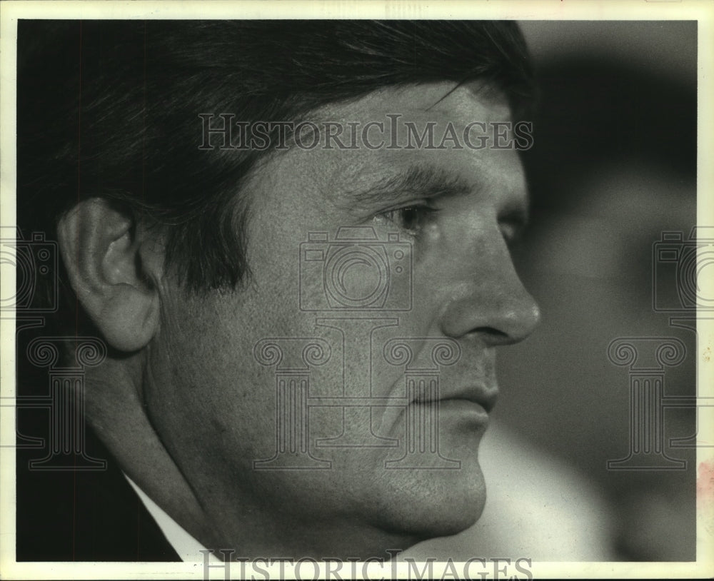 1986 Press Photo Houston Oilers&#39; coach Jerry Glanville needs to tame Lions today - Historic Images