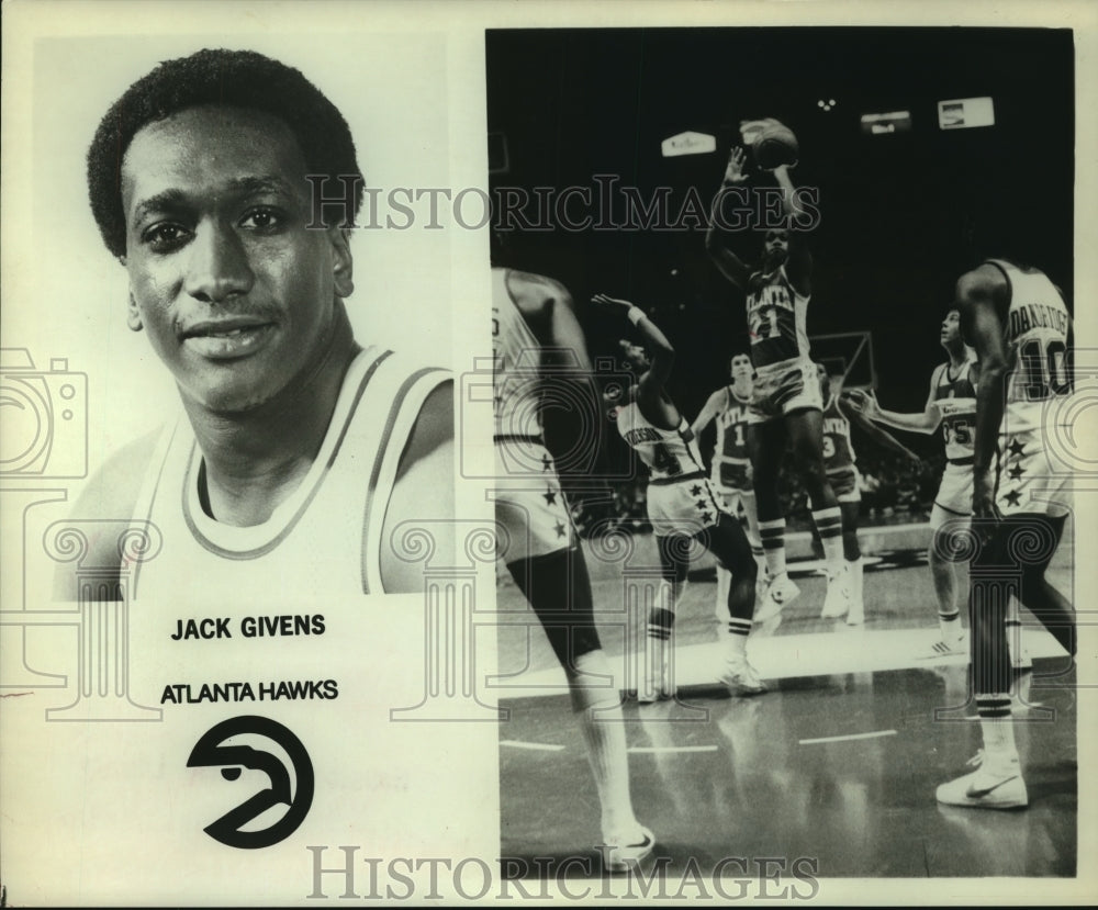 1980 Press Photo Atlanta Hawks basketball player Jack Givens. - hcs08130- Historic Images