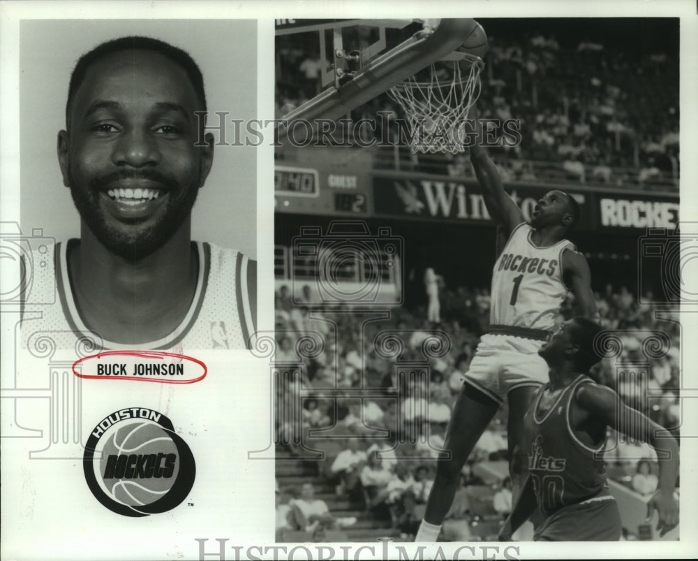 1989 Press Photo Houston Rockets forward Buck Johnson. - hcs08275 - Historic Images
