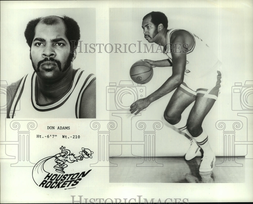 1972 Press Photo Houston Rockets basketball player Don Adams. - hcs08612- Historic Images