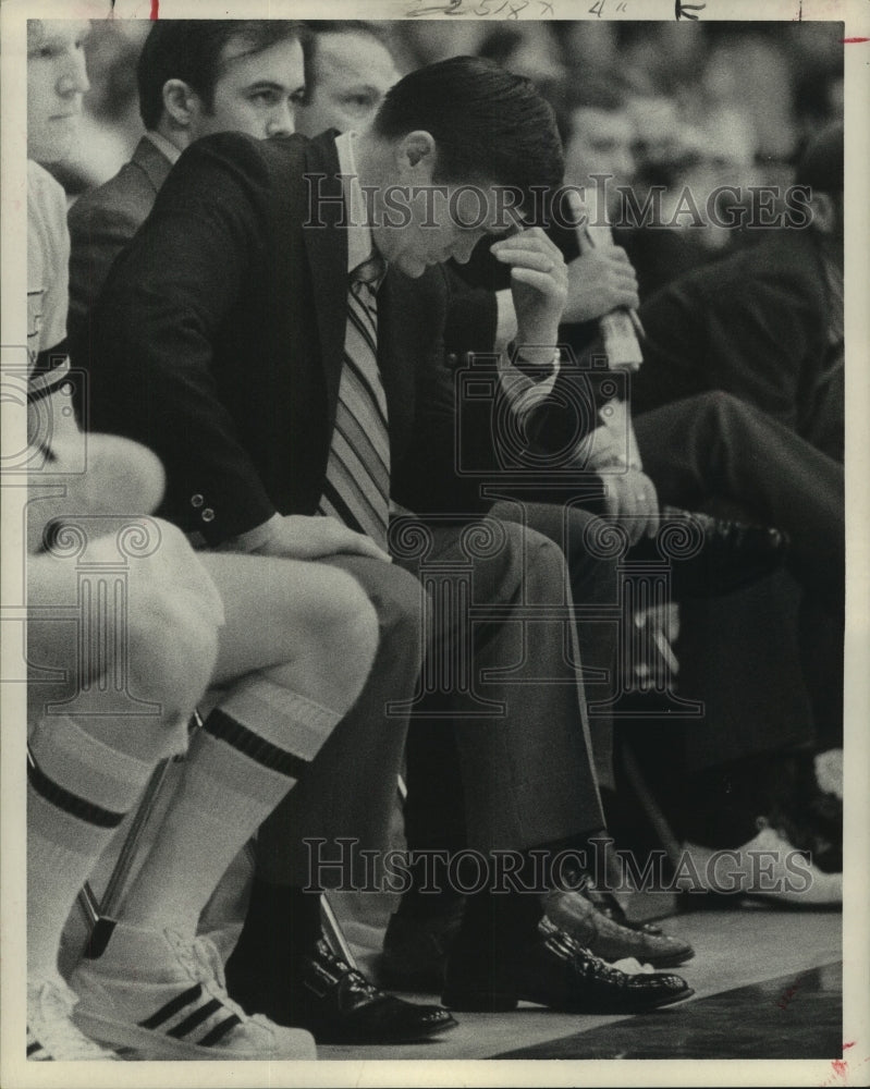 1971 Texas Tech University basketball coach Gerald Myer isn&#39;t happy. - Historic Images