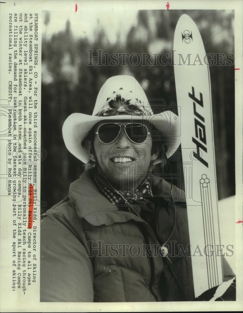 1985 Press Photo Director of Skiing at Steamboat Ski Area, Billy Kidd.- Historic Images