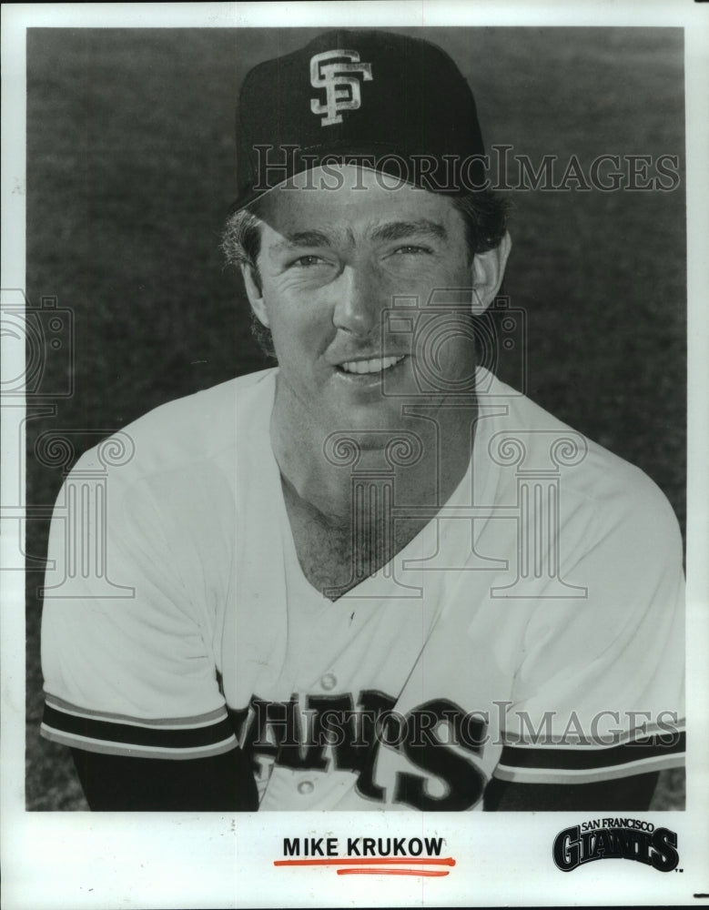 1989 Press Photo San Francisco Giants baseball player Mike Krukow. - hcs09131- Historic Images