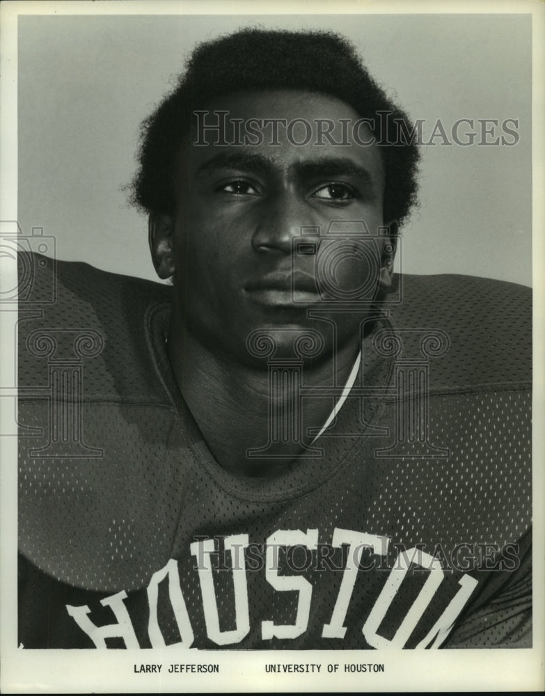 Press Photo University of Houston football Player Larry Jefferson. - h ...