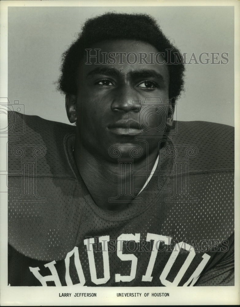 Press Photo University of Houston football Player Larry Jefferson. - hcs09248- Historic Images