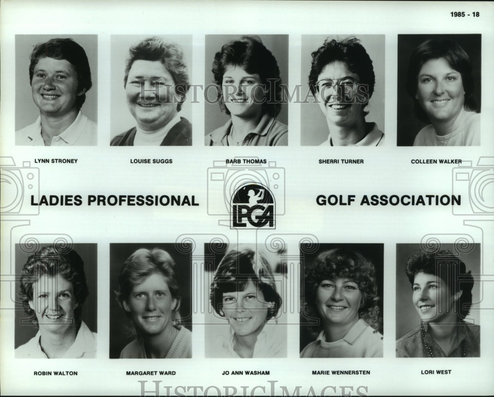 1985 Press Photo Members of the Ladies Professional Golf Association - hcs09801- Historic Images