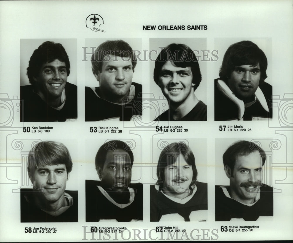 Press Photo Members of the New Orleans Saints football team - hcs09863 - Historic Images