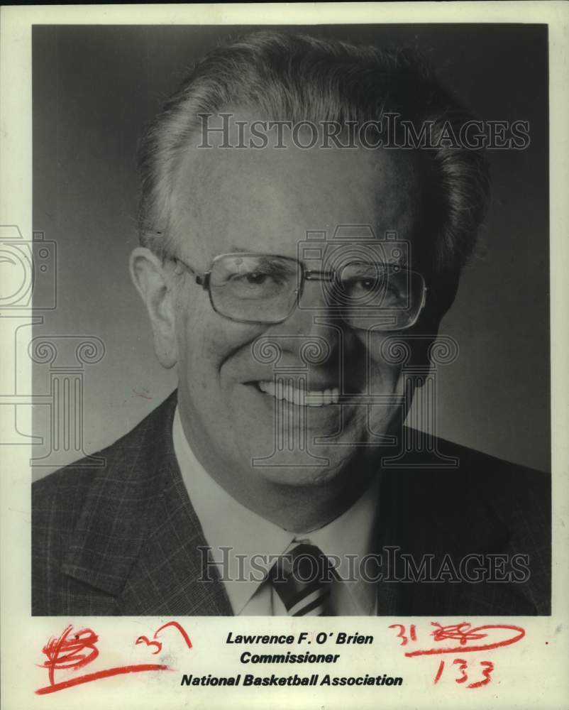 1979 Press Photo National Basketball Association Commissioner Lawrence O&#39;Brien- Historic Images