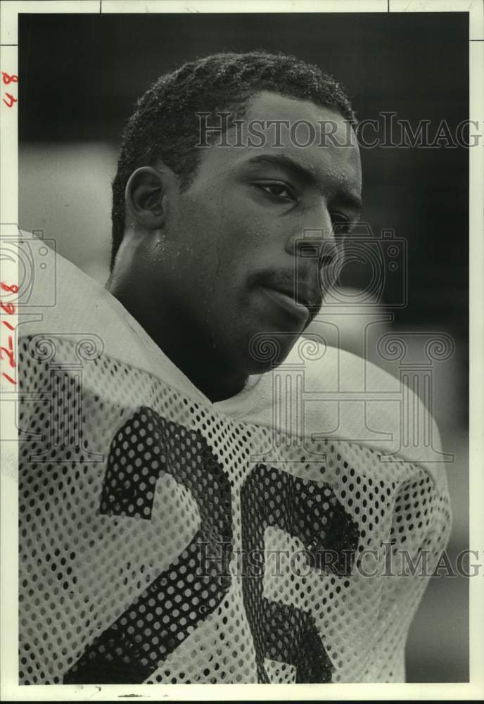 1984 Press Photo Rice University running back Marc Scott looks determined.- Historic Images