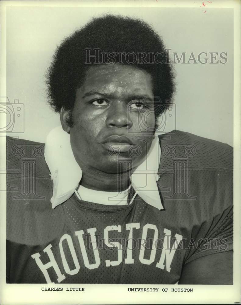 1977 Press Photo University of Houston football player Charles Little. - Historic Images