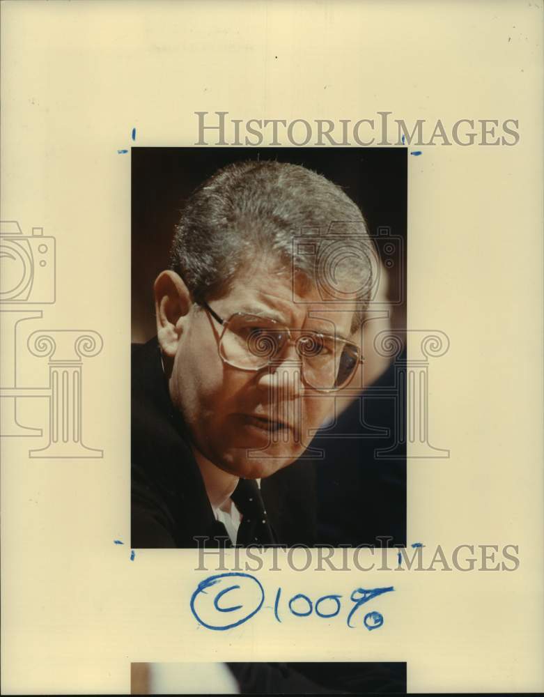 1990 Press Photo Texas Christian Universtiy basketball coach Moe Iba.- Historic Images