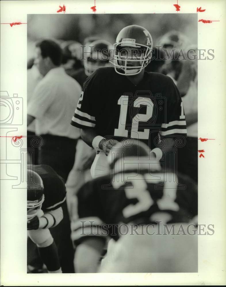 1987 Press Photo Texas A&amp;M University quarterback Lance Pavlas. - hcs13675- Historic Images