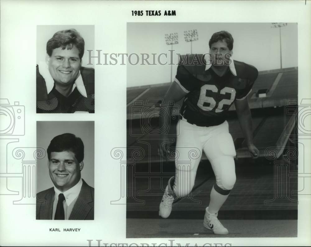 1985 Texas A&amp;M University football player Karl Harvey. - Historic Images