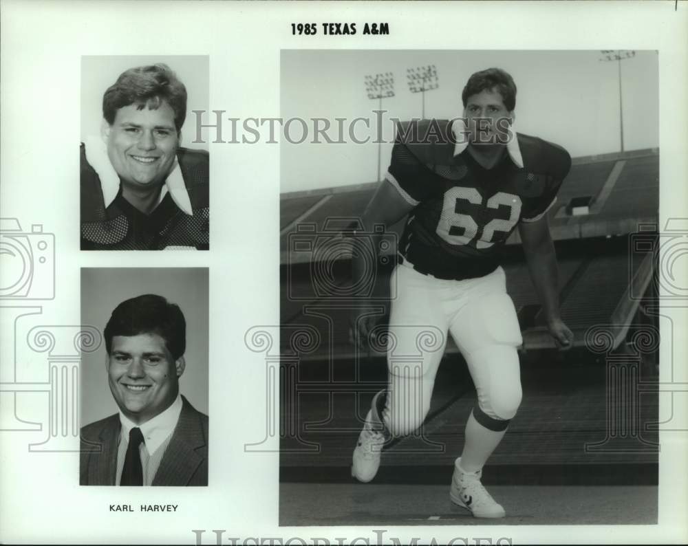 1985 Texas A&M University football player Karl Harvey. - Historic Images