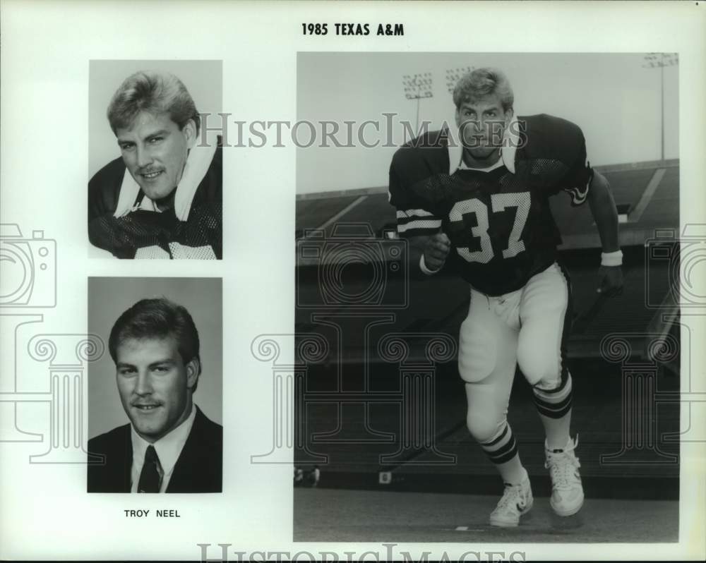 1985 Texas A&M University football player Troy Neel. - Historic Images
