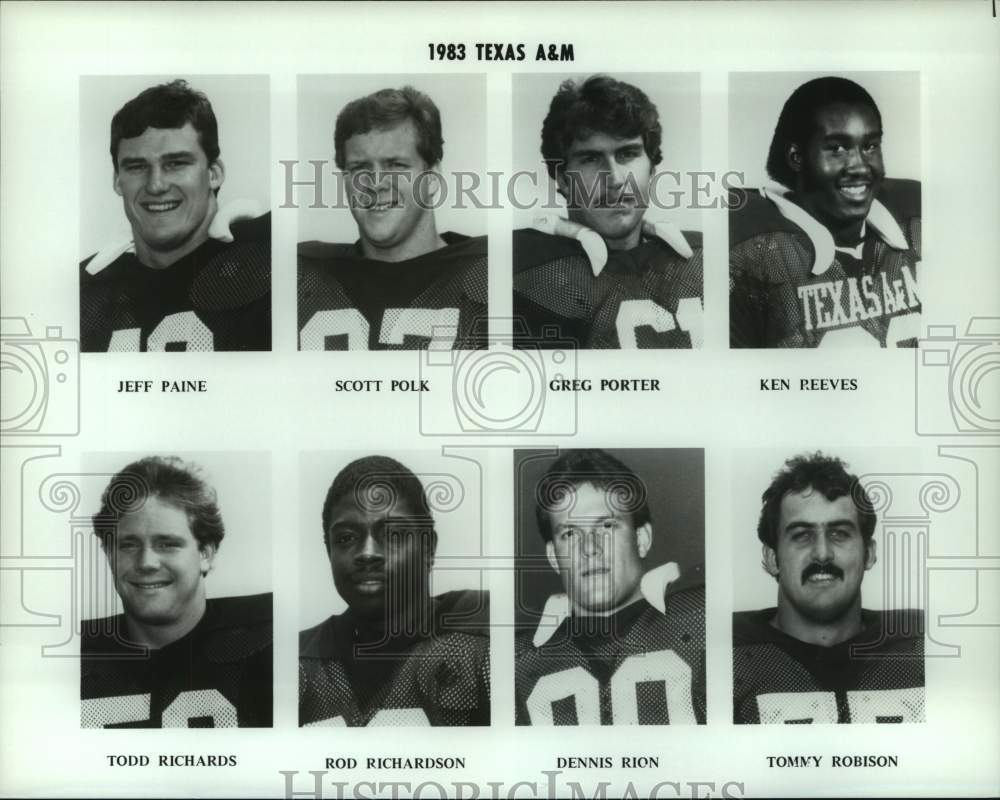 1983 Press Photo Members of the Texas A&M University football team. - hcs13810- Historic Images