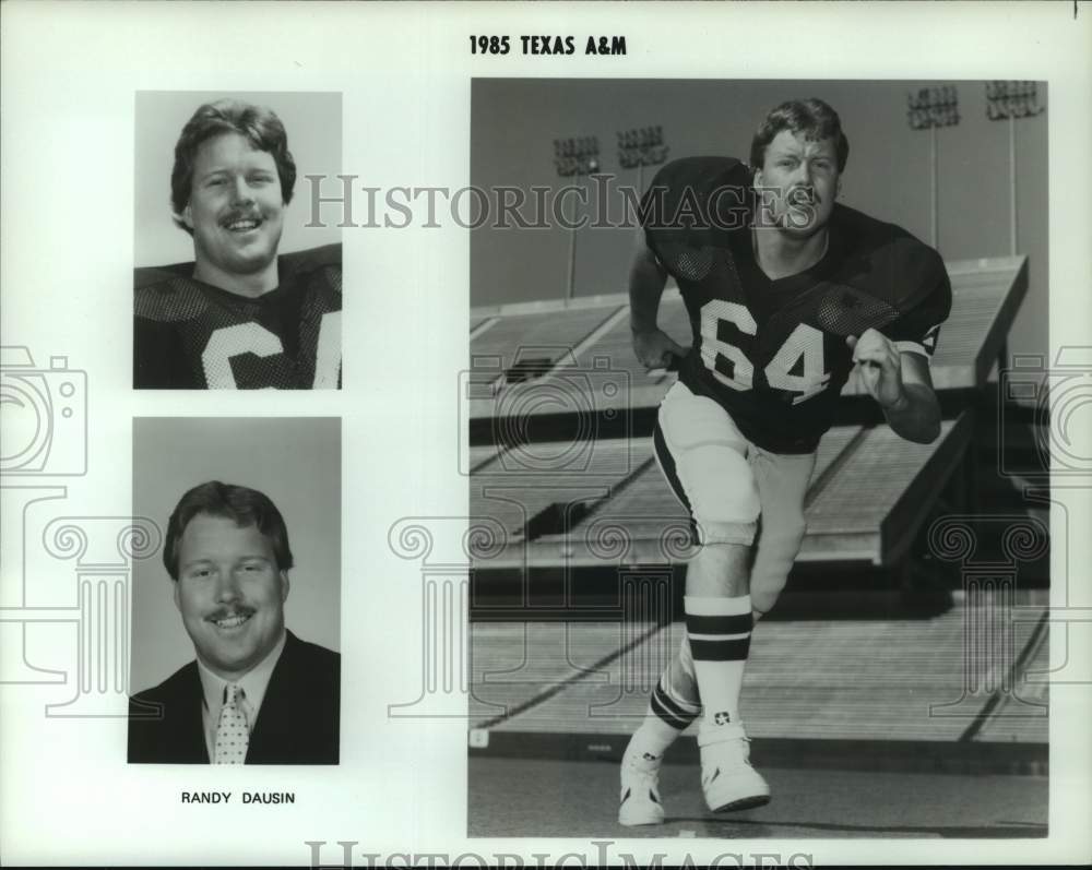 1985 Texas A&M University football player Randy Dausin. - Historic Images