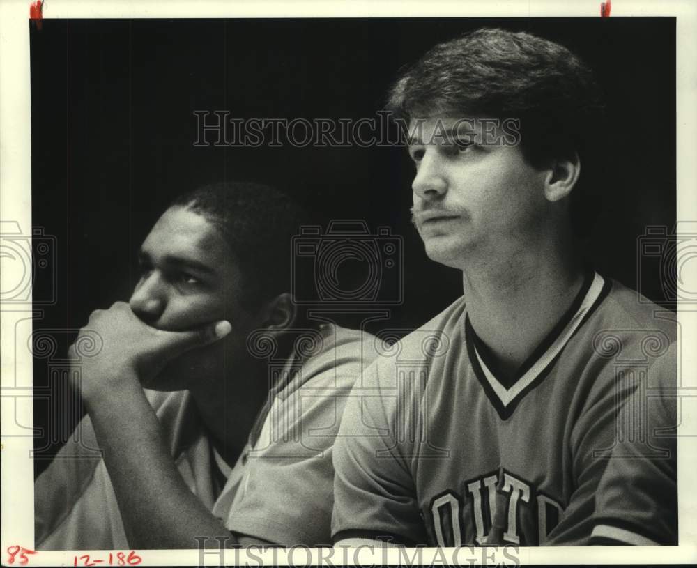 1984 Stacey Belcher and Gary Orsak -University of Houston basketball - Historic Images