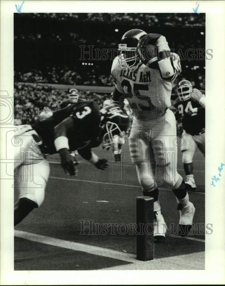 1990 Texas A&amp;M Darren Lewis scores touchdown at Astrodome, Houston - Historic Images