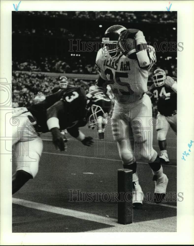 1990 Texas A&M Darren Lewis scores touchdown at Astrodome, Houston - Historic Images
