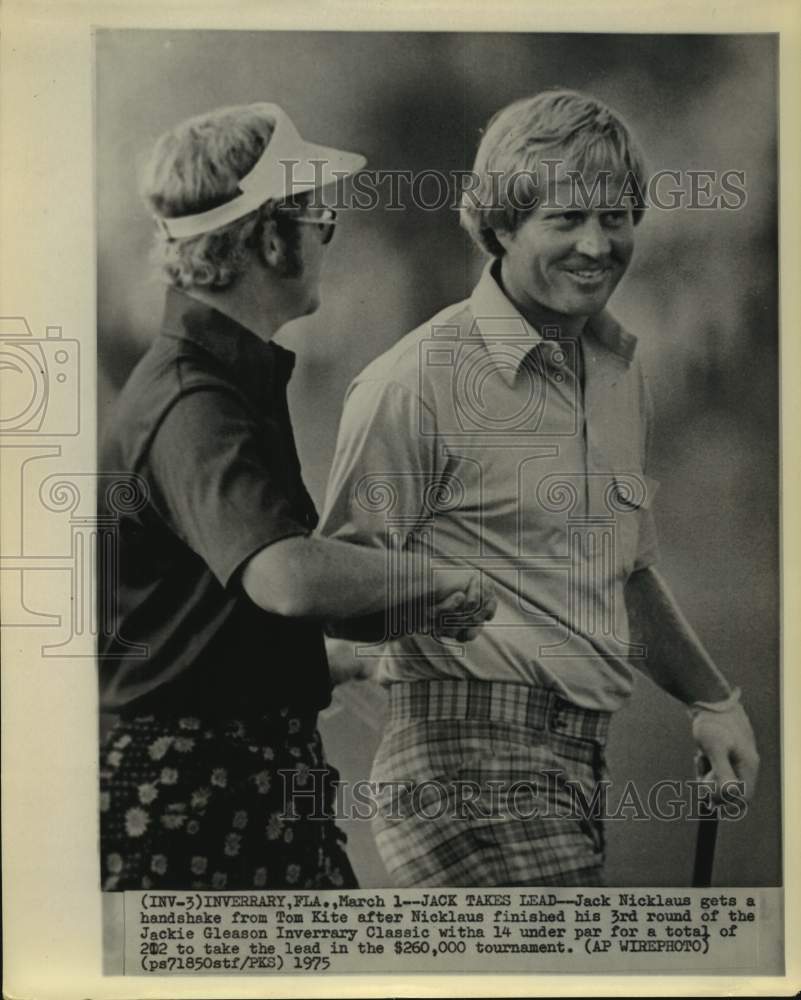 1975 Jack Nicklaus & Tom Kite at Jackie Gleason Classic in Florida - Historic Images