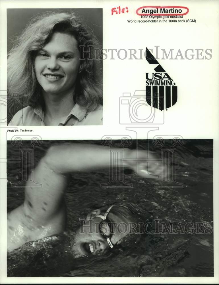 1994 Angel Martino, Olympic Gold Medalist Swimmer for United States - Historic Images