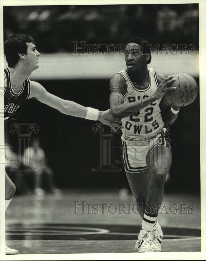 1980 Press Photo Rice Rice University&#39;s Tracy Steele &amp; John Shively of Arkansas - Historic Images