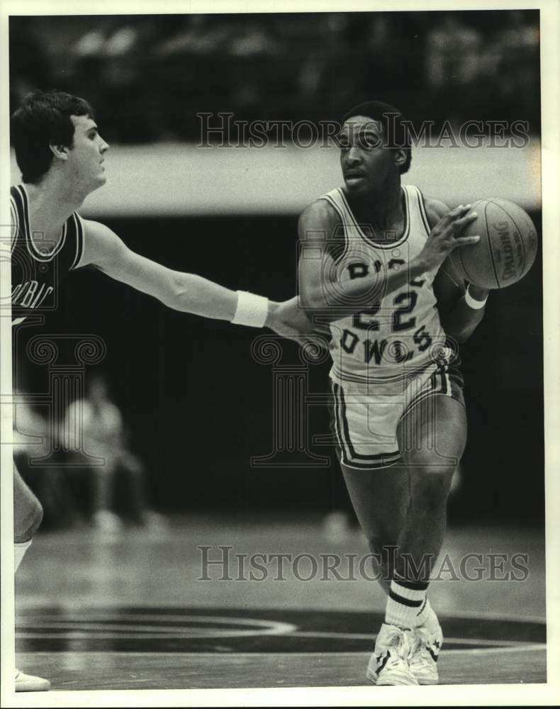 1980 Press Photo Rice Rice University's Tracy Steele & John Shively of Arkansas - Historic Images