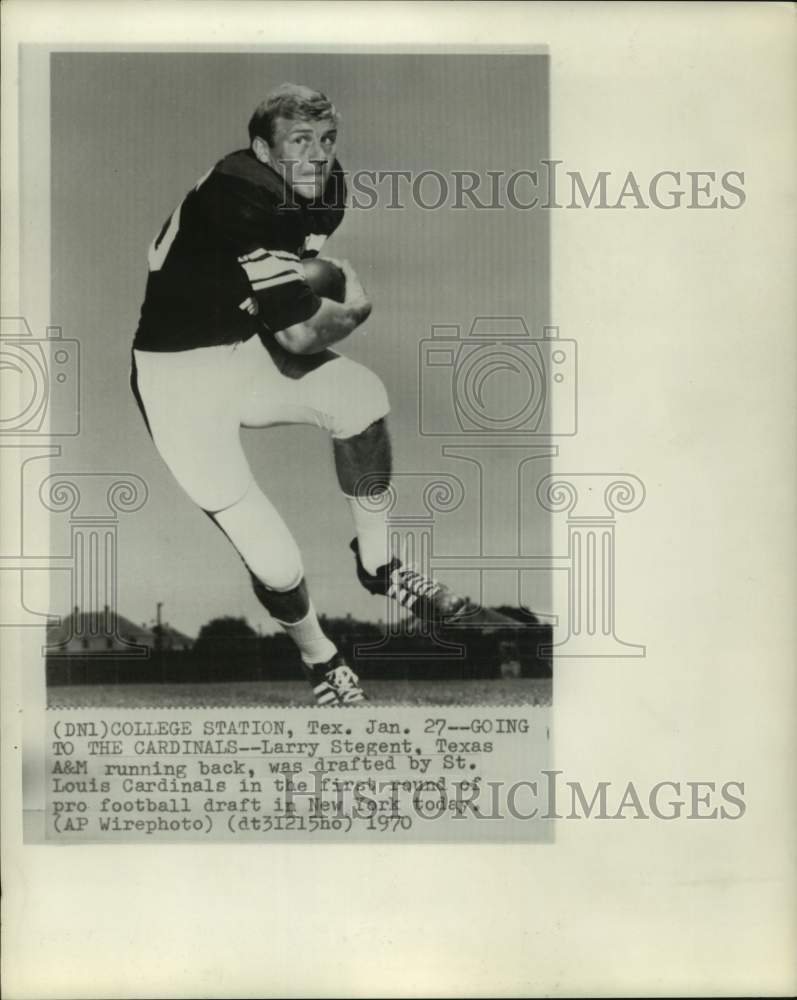 1970 Texas A &amp; M running back Larry Stegent drafted by St. Louis - Historic Images