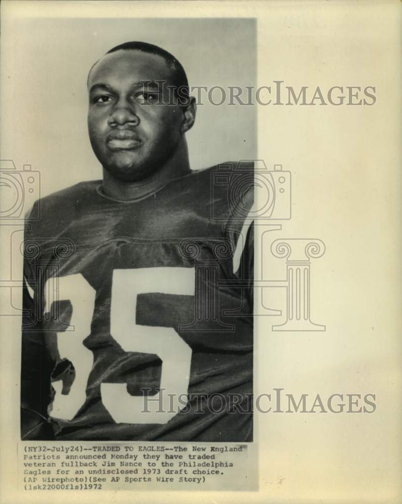 1972 New England Patriots' fullback Jim Nance - Historic Images