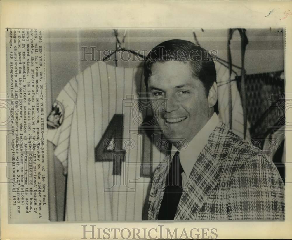 1973 New York Mets pitcher Tom Seaver, locker room, Shea Stadium-NY - Historic Images