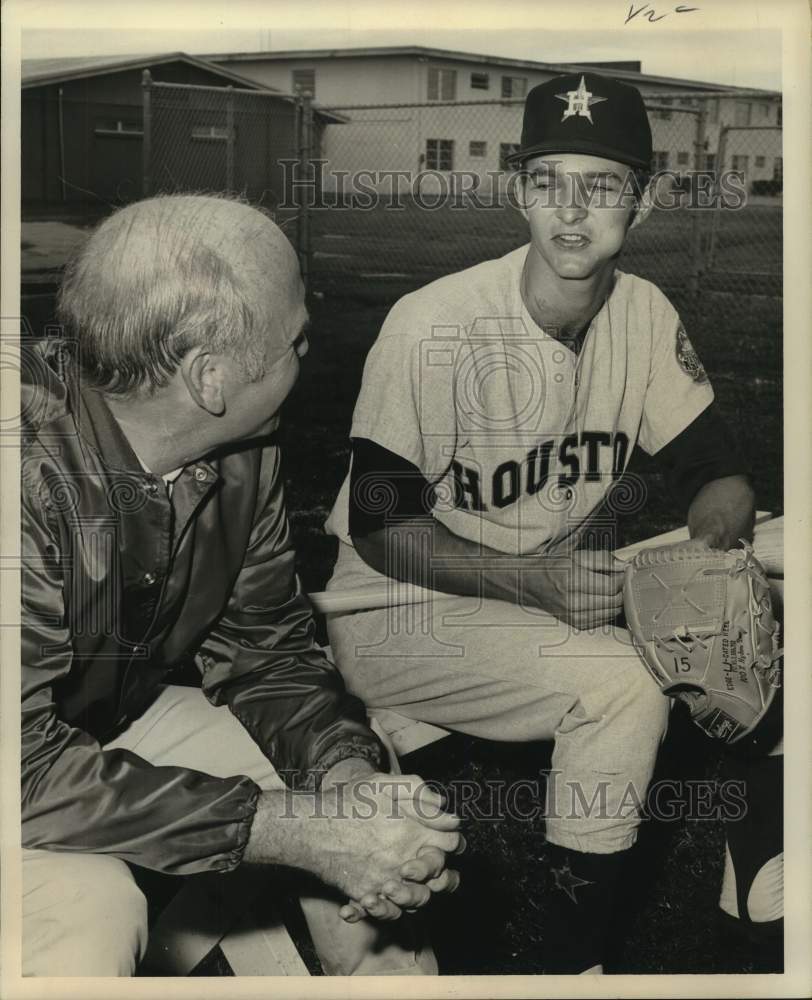 1971 Houston Astros' Roger Metzger with Dick Peebles, Texas - Historic Images