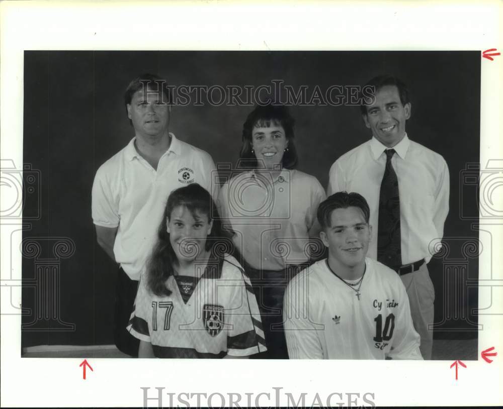 1993 Houston Chronicle HS Soccer Players & Coaches of the Year. - Historic Images