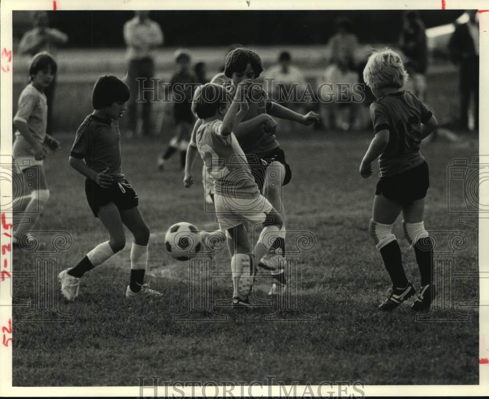 1983 Press Photo Participants in Hi-C Open Soccer Tournament in Houston. - Historic Images